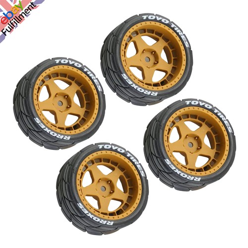 4pcs car on road tires - 1/10, on-road